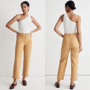 Madewell Wide-Leg High-Rise Pants in Camel